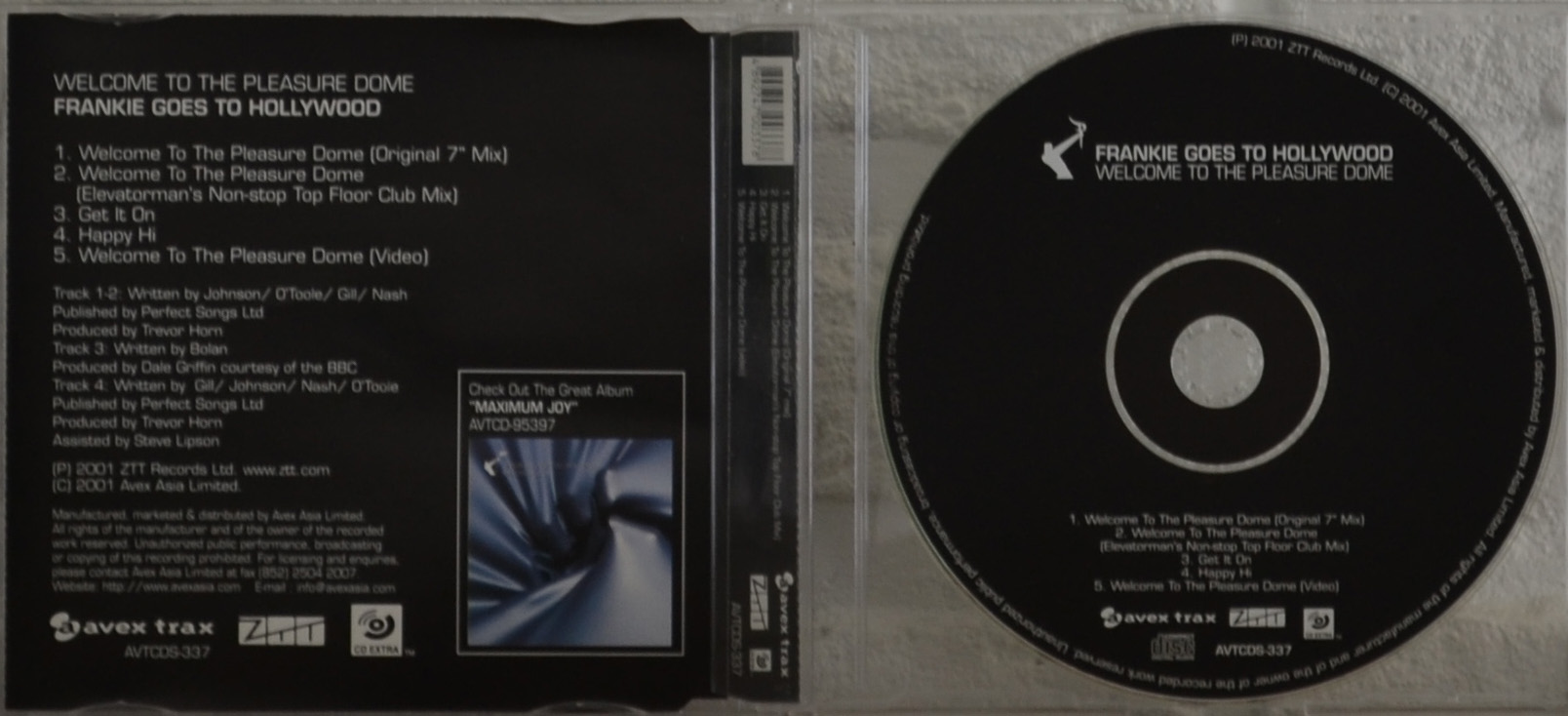 Pleasuredome, cd single 2001
